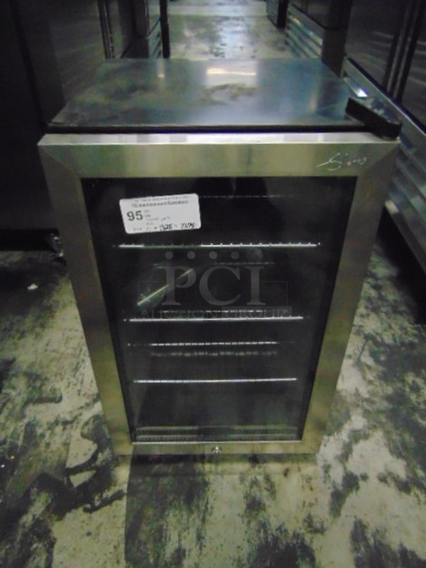 AMAZING! BRAND NEW Glaros Model CTH03-SSGD Commercial Stainless Steel Electric Single Glass Door Refrigerator. 110 Volt 17x19.25x27.75 Tested And Working.