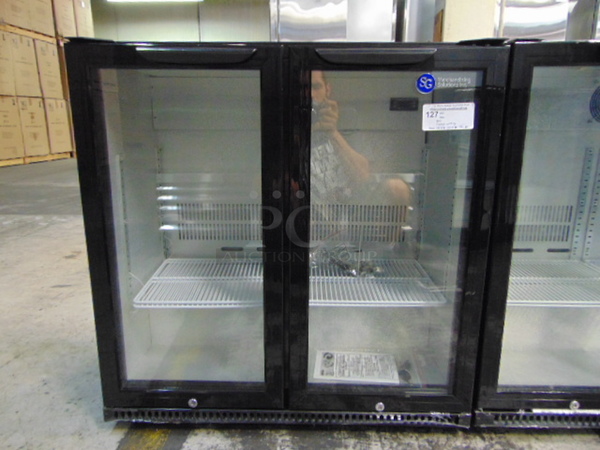 AMAZING! BRAND NEW SG Merchandising Model BB-8H2 Commercial Electric Double Glass Door Cooler. 110 Volt 34.25x20.25x35 Tested And Working 