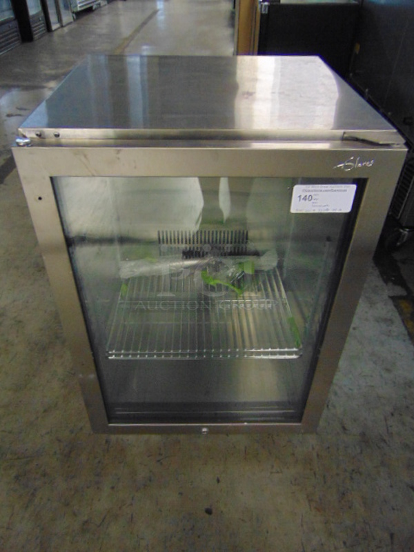 EXCELLENT! BRAND NEW Glaros Model UCD5-SSGD Commercial Stainless Steel Electric Below Freezing Single Glass Door Indoor/Outdoor Beer Froster. 110 Volt 23.5x23.25x34 Tested And Working.