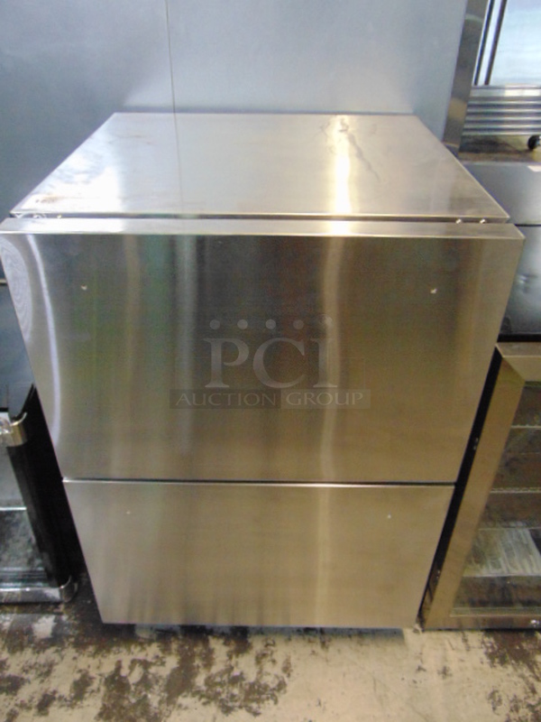 AMAZING! BRAND NEW Glaros Model UCD5_SSDD Commercial Stainless Steel Electric Below Freezing Double Drawer Beer Froster. 110 Volt 23.75x23.75x33.75 Tested And Working