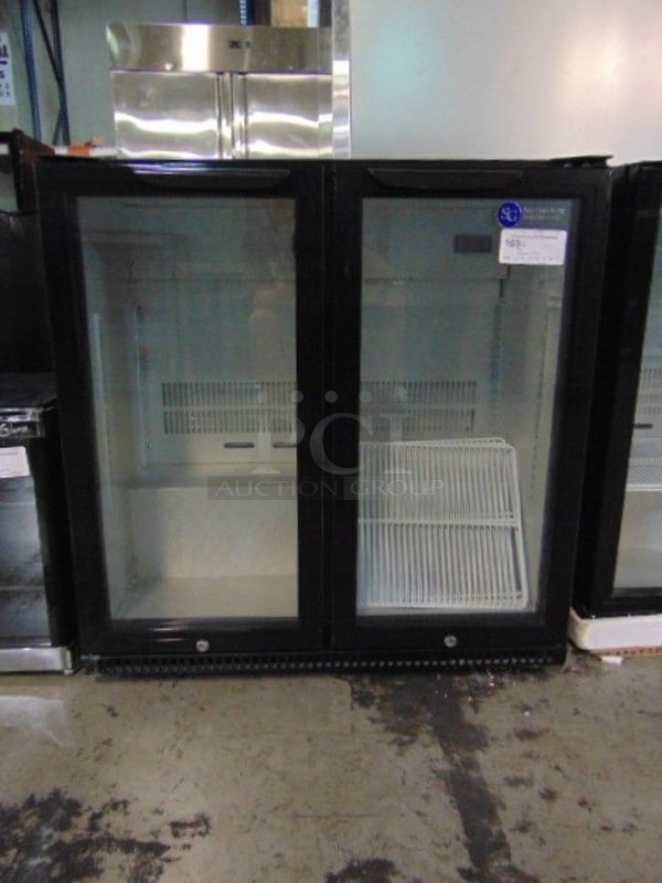 BEAUTIFUL! BRAND NEW SG Merchandising Model BB-8H2 Commercial Electric Double Glass Door Cooler. 110 Volt 34x20.25x35 Tested And Working