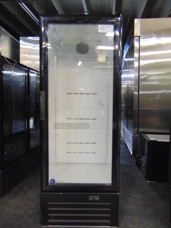 MARVELOUS! BRAND NEW SG Merchandising Model SD-12 Commercial Electric Single Glass Door Cooler. 110 Volt 23x23x62 Tested And Working