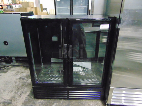 WOAH! BRAND NEW SG Merchandising Model DD-20 Commercial Electric Double Glass Door Cooler. 110 Volt 46.5x23x54 Tested And Working. 