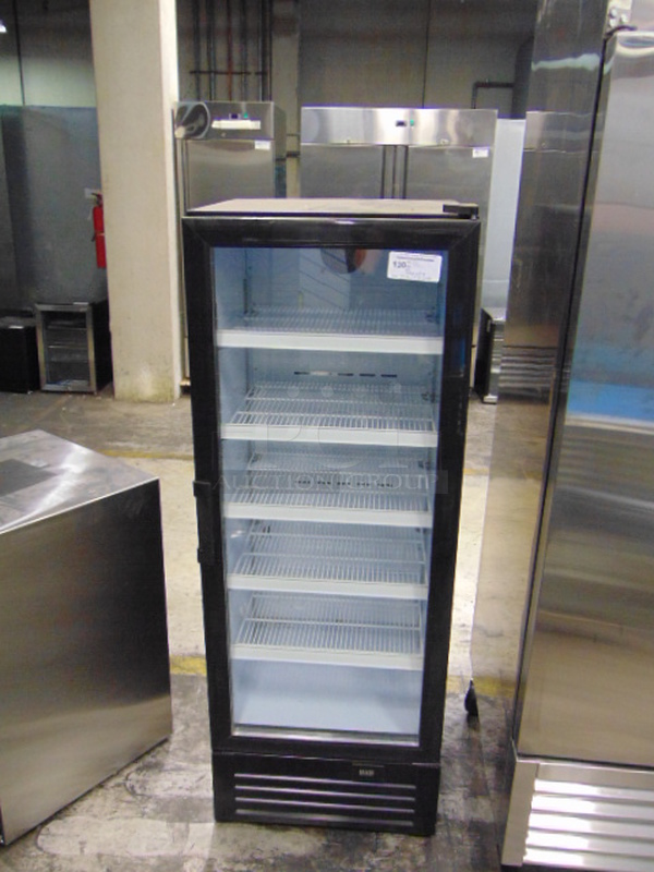 BEAUTIFUL! BRAND NEW SG Merchandising Model SD-12 Commercial Electric Single Glass Door Cooler. 115 Volt 23x23x62.75 Tested And Working.