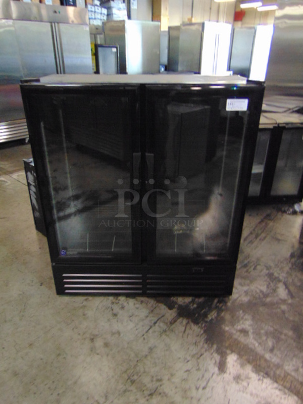 GORGEOUS! BRAND NEW SG Merchandising Model DD-20 Commercial Electric Double Glass Door Cooler. 110 Volt 46.5x23x54.25 Tested And Working.  