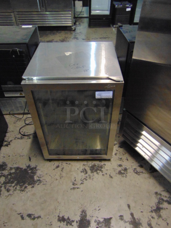 GORGEOUS! BRAND NEW Glaros Model UCD5-SSGD Commercial Stainless Steel Electric Below Freezing Single Glass Door Indooor/Outdoor Beer Froster. 110 Volt 23.75x23.5x33.5 Tested And Working