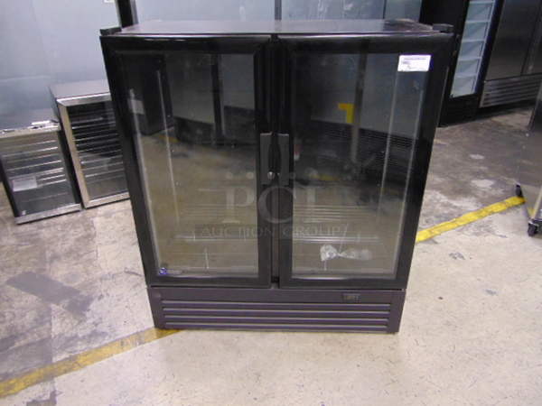 GORGEOUS! BRAND NEW SG Merchandising Model DD-20 Commercial Electric Double Door Cooler. 110 Volt 46.5x23x54.25 Tested And Working