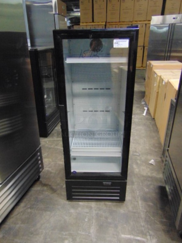 AMAZING! BRAND NEW SG Merchandising Model SD-12 Commercial Electric Single Glass Door Cooler. 110 Volt 22.75x23x62 Tested And Working