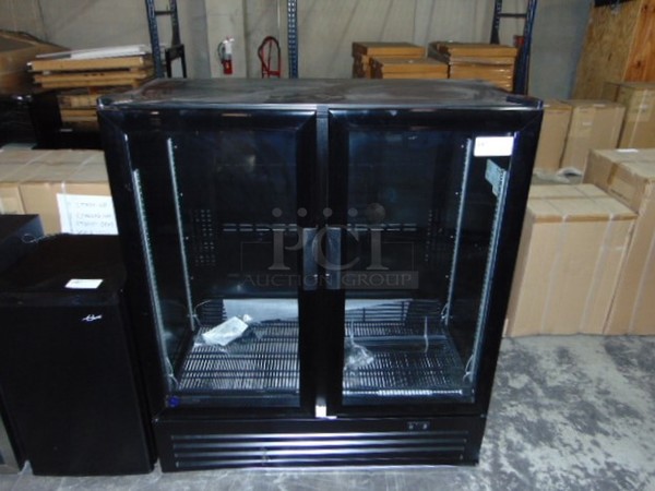 WOAH! BRAND NEW SG Merchandising Model DD-20 Commercial Electric Double Glass Door Cooler. 110 Volt 46.5x23x54 Tested And Working