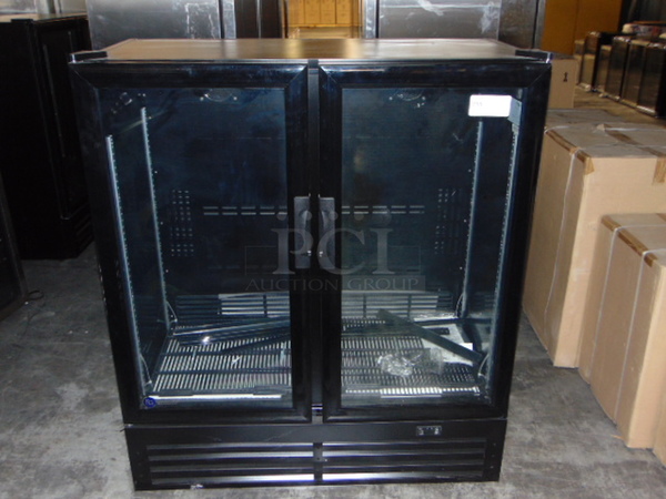 AWESOME! BRAND NEW SG Merchandising Model DD-20 Commercial Electric Double Glass Door Cooler. 110 Volt 46.5x23x53.75 Tested And Working