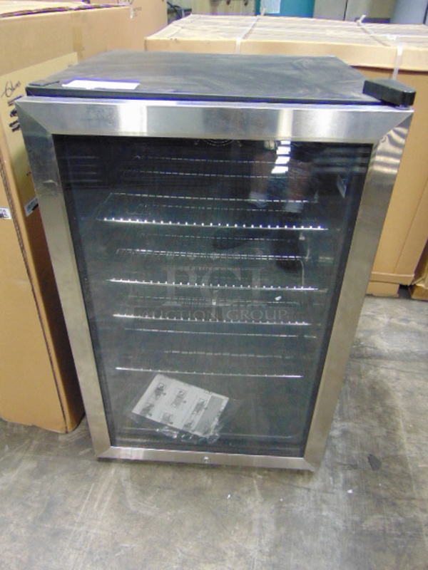 WOAH! BRAND NEW Glaros Model CTH05-SSGD Commercial Electric Single Glass Door Refrigerator. 110 Volt 21.25x21.25x34 Tested And Working 