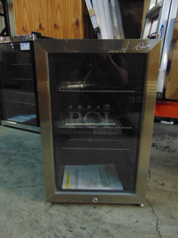 STILL IN THE BOX! BRAND NEW Glaros Model CTH03-SSGD Commercial Electric Single Glass Door Refrigerator. 110 Volt 17x18x27.5
