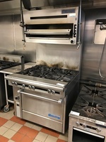 U.S. Range C836-6 36" Heavy Duty 6 Burner Range With Standard Oven And Salamander Grill Natural Gas, Tested & Working!