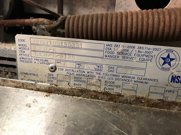 U.S. Range C836-6 36" Heavy Duty 6 Burner Range With Standard Oven And Salamander Grill Natural Gas, Tested & Working! - Image 7 of 7