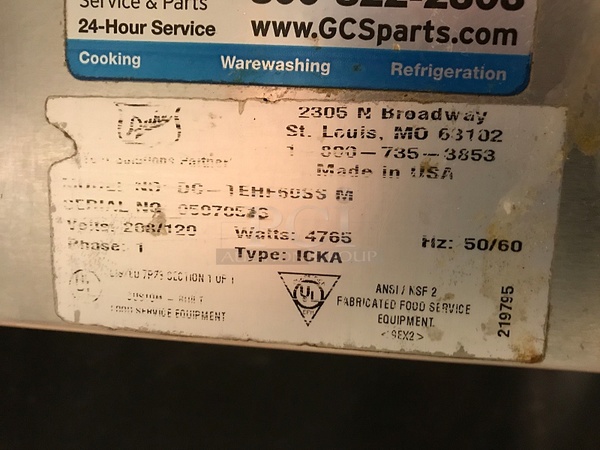 Duke DC-TEHF60SSM Thurmaduke 4 Well Steam Unit, 2 Duke Steam Table Adapter Plates 208V 1Ph & Duke Over Shelf w/ Heat Lamp. DC-Double Overshelf, 120V 1Ph, Tested & Working! - Image 5 of 7