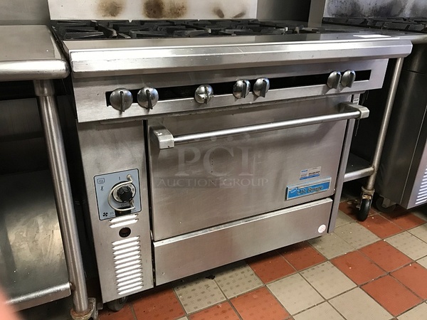 U.S. Range C836-6RC 36" 6 Burner Heavy Duty Range w/ CONVECTION Oven Natural Gas, Tested & Working! - Image 4 of 6