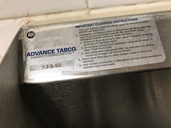 Advance Tabco Stainless Steel Pedestal Hand Sink w/ Foot Controls w/ Tork Pull Hand Towel Dispenser & Ecolab Automatic Hand Soap Dispenser  - Image 3 of 5