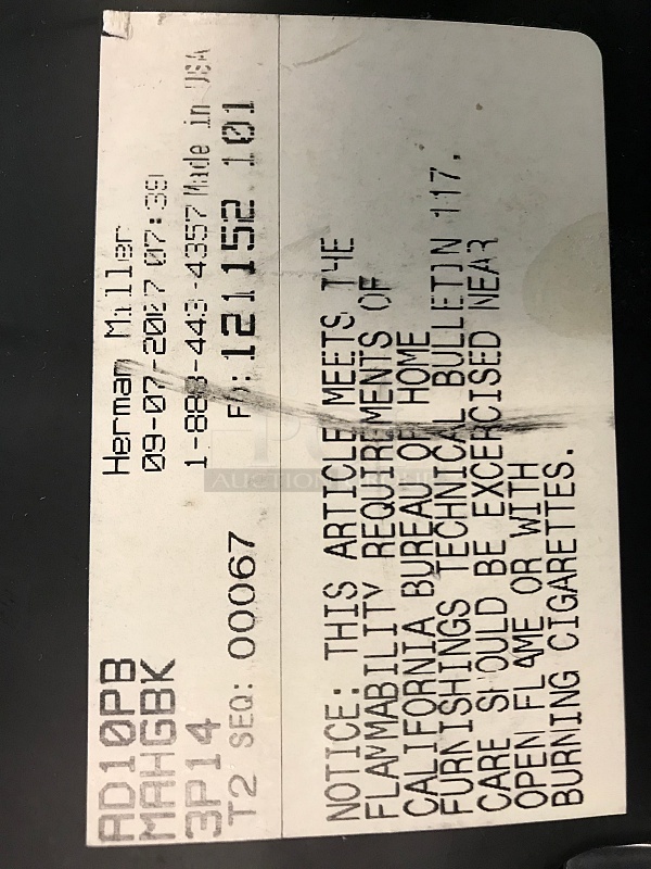 Two Black Desks & Six Herman Miller Stackable Chairs - Image 4 of 4