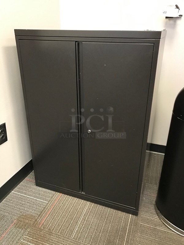 Black Metal Storage Cabinet - Image 1 of 2
