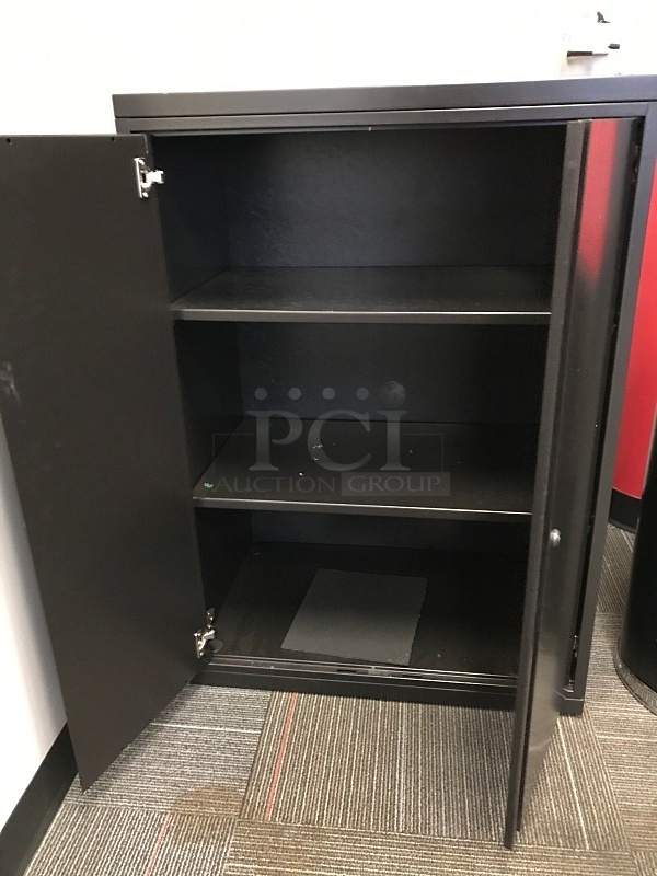 Black Metal Storage Cabinet - Image 2 of 2
