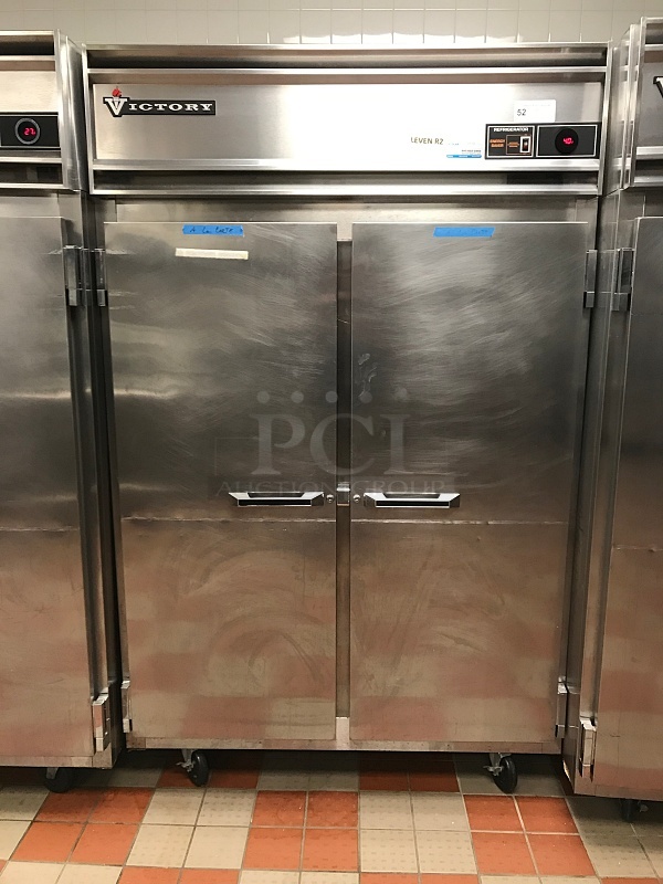 Victory RSA-2DS7 Double Door Stainless Steel Reach In Refrigerator, 115V 1Ph, Tested & Working! - Image 1 of 5