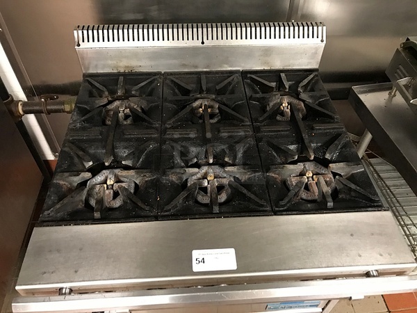 U.S. Range C836-6RC 36" 6 Burner Heavy Duty Range With Standard Oven, Natural Gas, Tested & Working! - Image 2 of 4