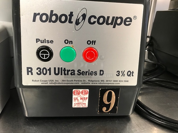 Robot Coupe R301 Ultra Series D 3 1/2 Qt Food Processor w/ Extra Bowl, 115v 1ph, Tested & Working! (See Video) - Image 2 of 3