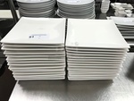 (30) 10 Strawberry Street WEL-11SQ Whittier Elite 10" White Square Porcelain Plate