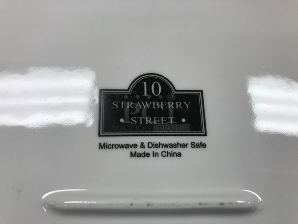 (30) 10 Strawberry Street WEL-11SQ Whittier Elite 10" White Square Porcelain Plate - Image 2 of 2