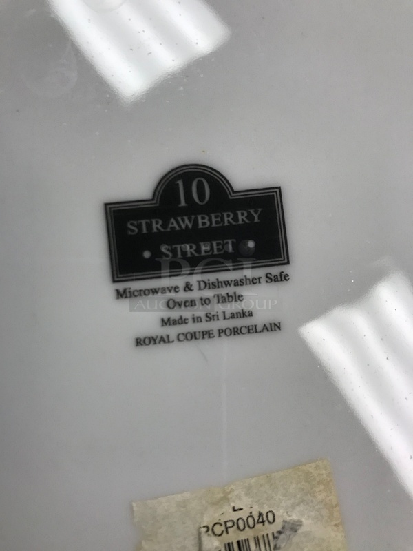 (28) 10 Strawberry Street White Round Porcelain Plates - Image 2 of 2