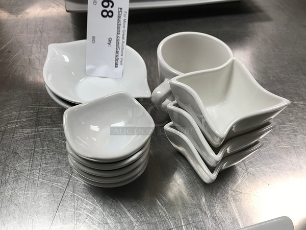 (11) White Porcelain Bowls