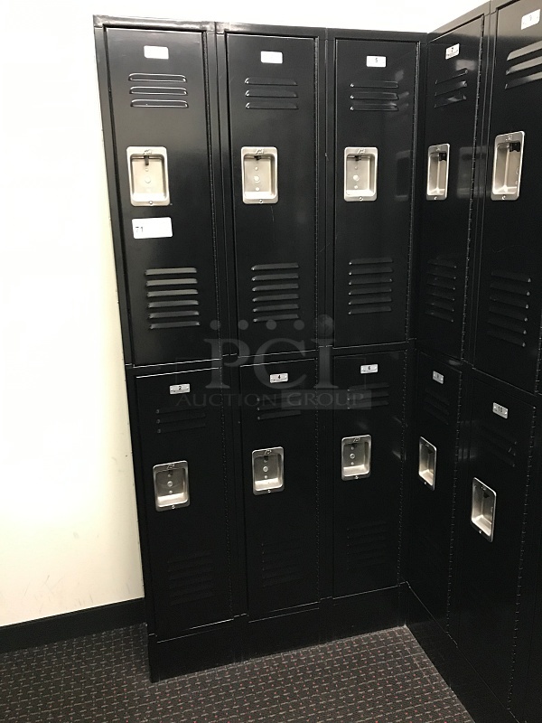 ASI Storage Solutions Black Double Tier Lockers (Lockers 1-6)