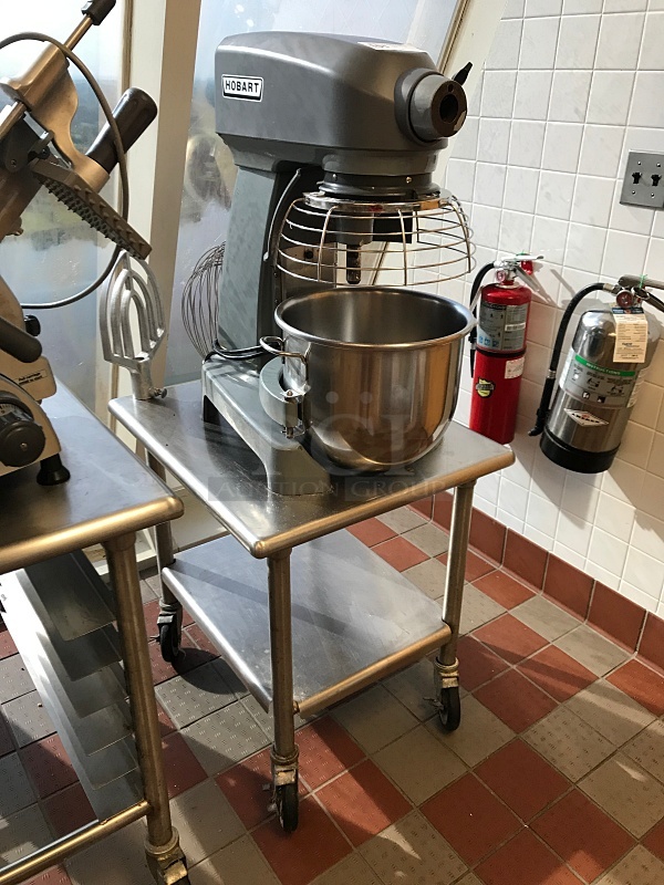 Excellent! Hobart Legacy HL200 20 Qt. Commercial Planetary Stand Mixer w/ Accessories & 15 Minute Timer, Includes Stainless Steel Stand on Casters, 120v 1ph, Tested & Working! (See Video) - Image 1 of 5