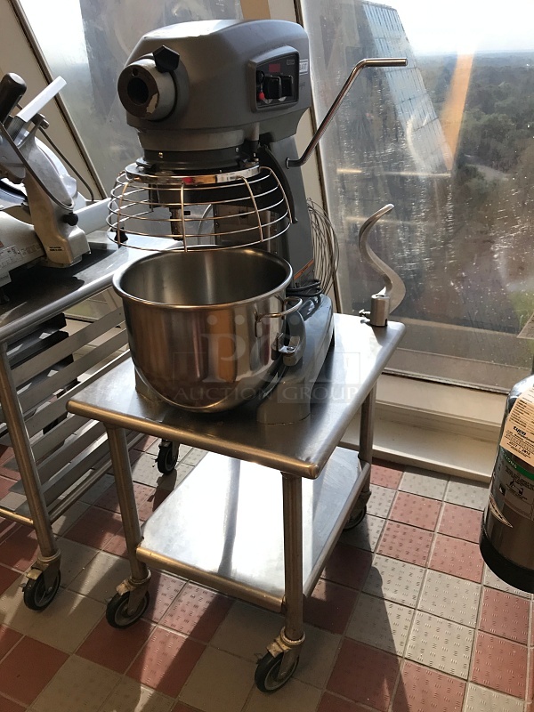 Excellent! Hobart Legacy HL200 20 Qt. Commercial Planetary Stand Mixer w/ Accessories & 15 Minute Timer, Includes Stainless Steel Stand on Casters, 120v 1ph, Tested & Working! (See Video) - Image 2 of 5