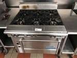 US Range 6 Burner Natural Gas Range w/ Standard Oven, Tested & Working!