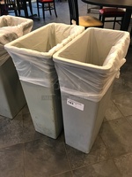 Two Slim Jim Trash Cans
