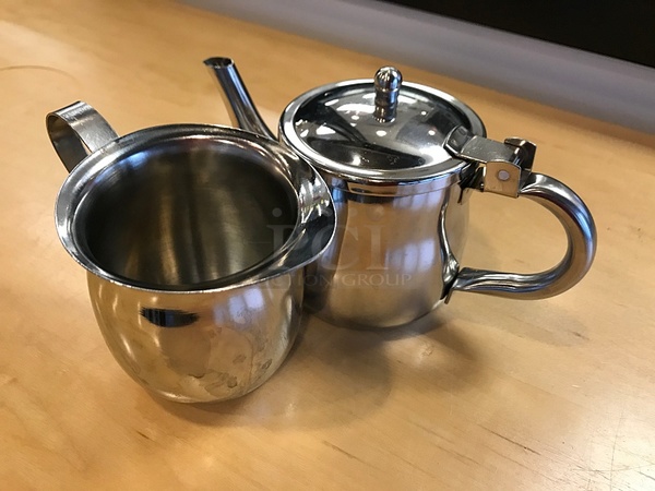 Assorted Stainless Steel Tea Pots & Milk Jugs