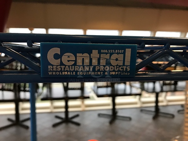 Blue Metro Rack w/ Four Shelves on Casters - Image 2 of 2