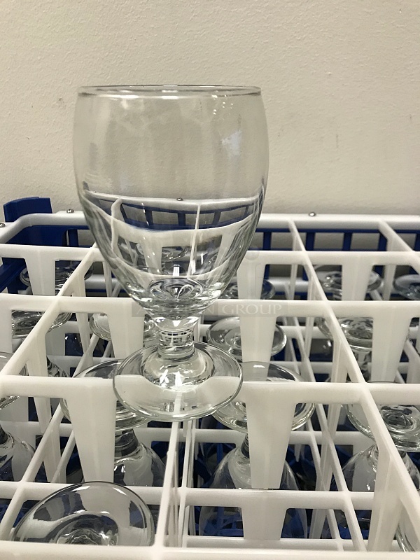 Two Dish Racks of Water Glasses