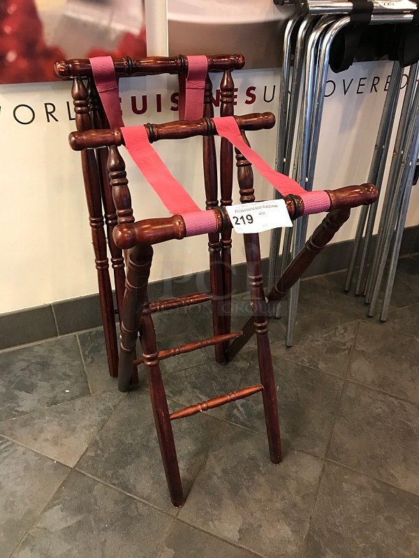 Two Wooden Waitress Stands