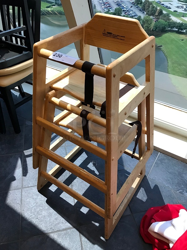 Two Wooden Infant High Chairs