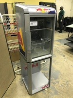 Red Bull Branded Drinks Cooler w/ LED Lighting on Stand, 115v 1ph, Tested & Working!