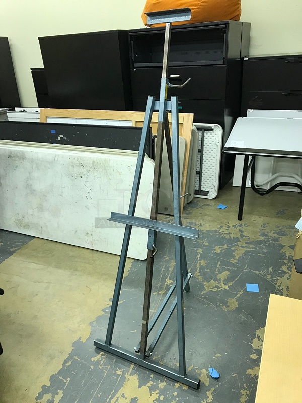 Klopfenstein Collegiate Easel CE100 Grey Heavy Duty Metal Adjustable Easels (2x bid) - Image 1 of 4