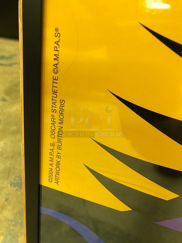 RARE! 2004 Oscars Statue Burton Morris Signed Framed Poster - Image 3 of 3