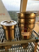 Four Round Stainless Steel Soup Insert Pans