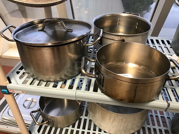Three Stainless Steel Pots