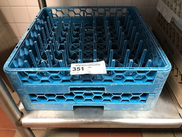 Two Blue Dish Racks