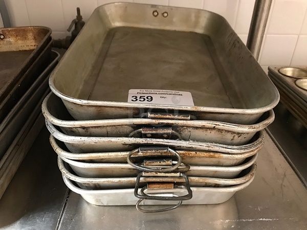 Seven Aluminum Roasting Pans