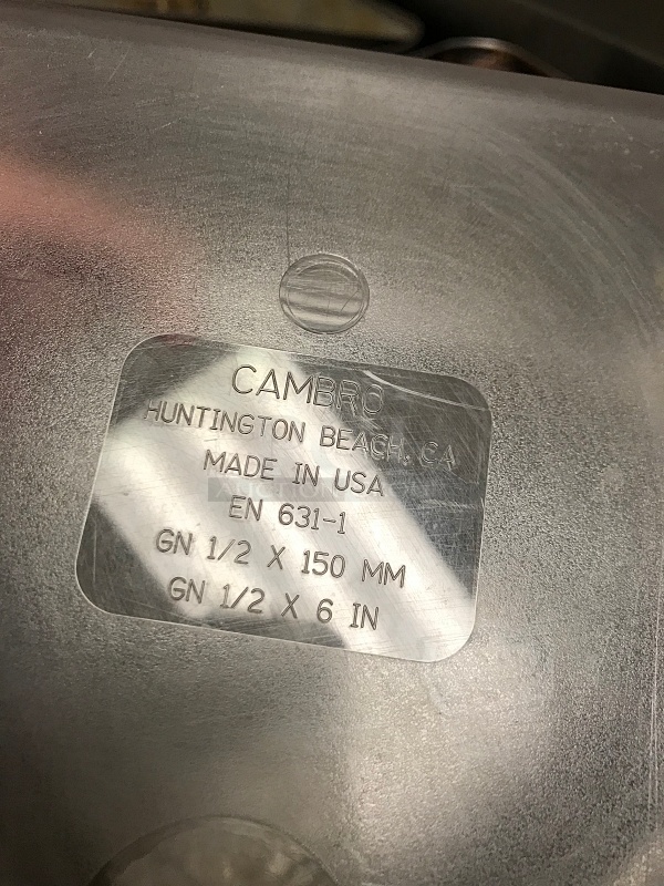 Seven Cambro Half Size 6" Plastic Insert pans - Image 2 of 2