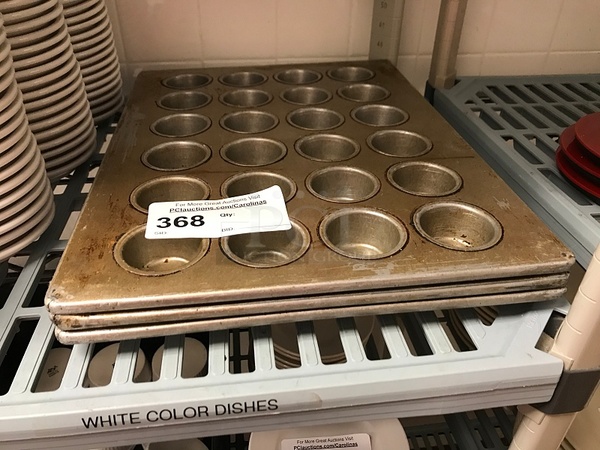 Three Aluminum Muffin Pans - Image 1 of 1